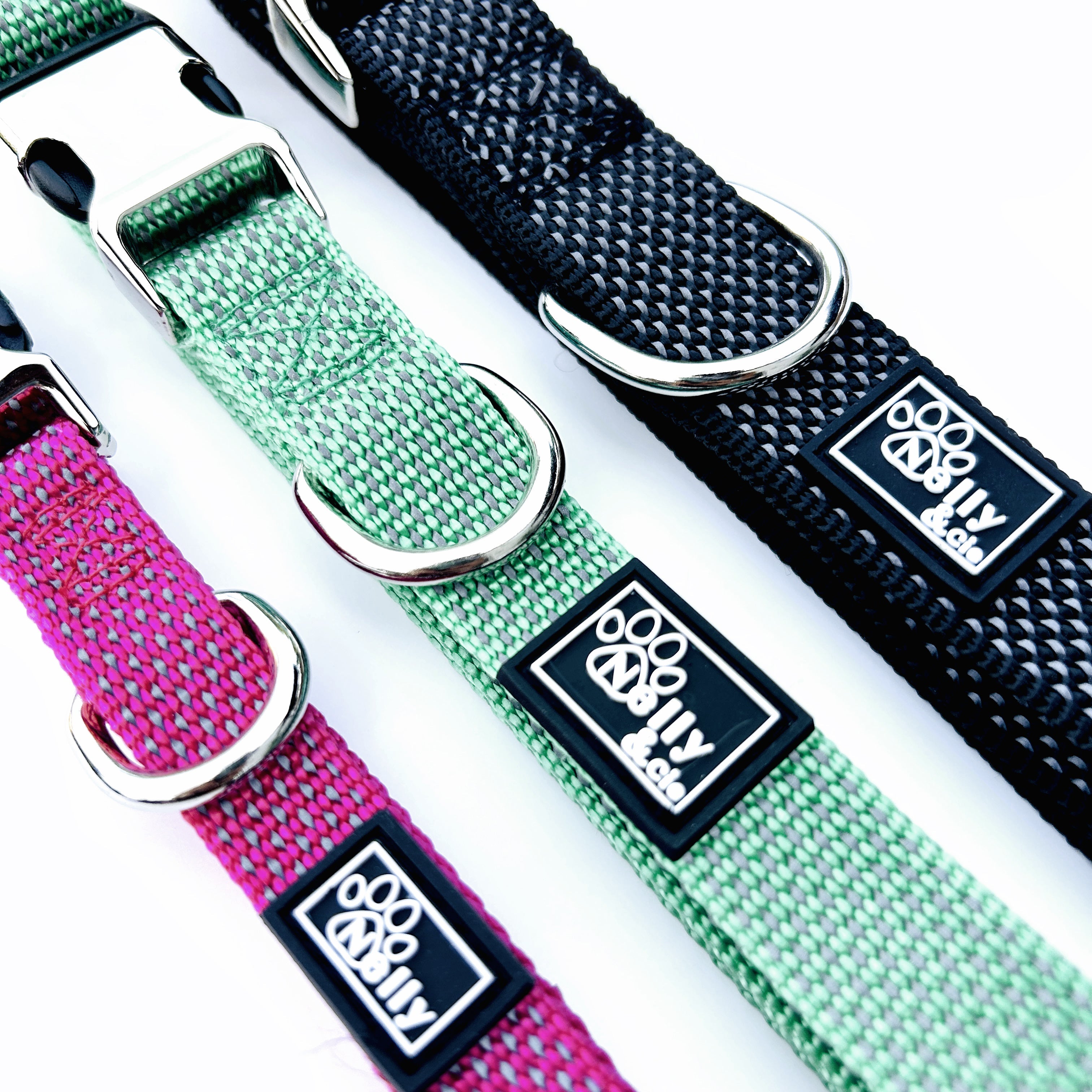 Collier chien réfléchissant rose