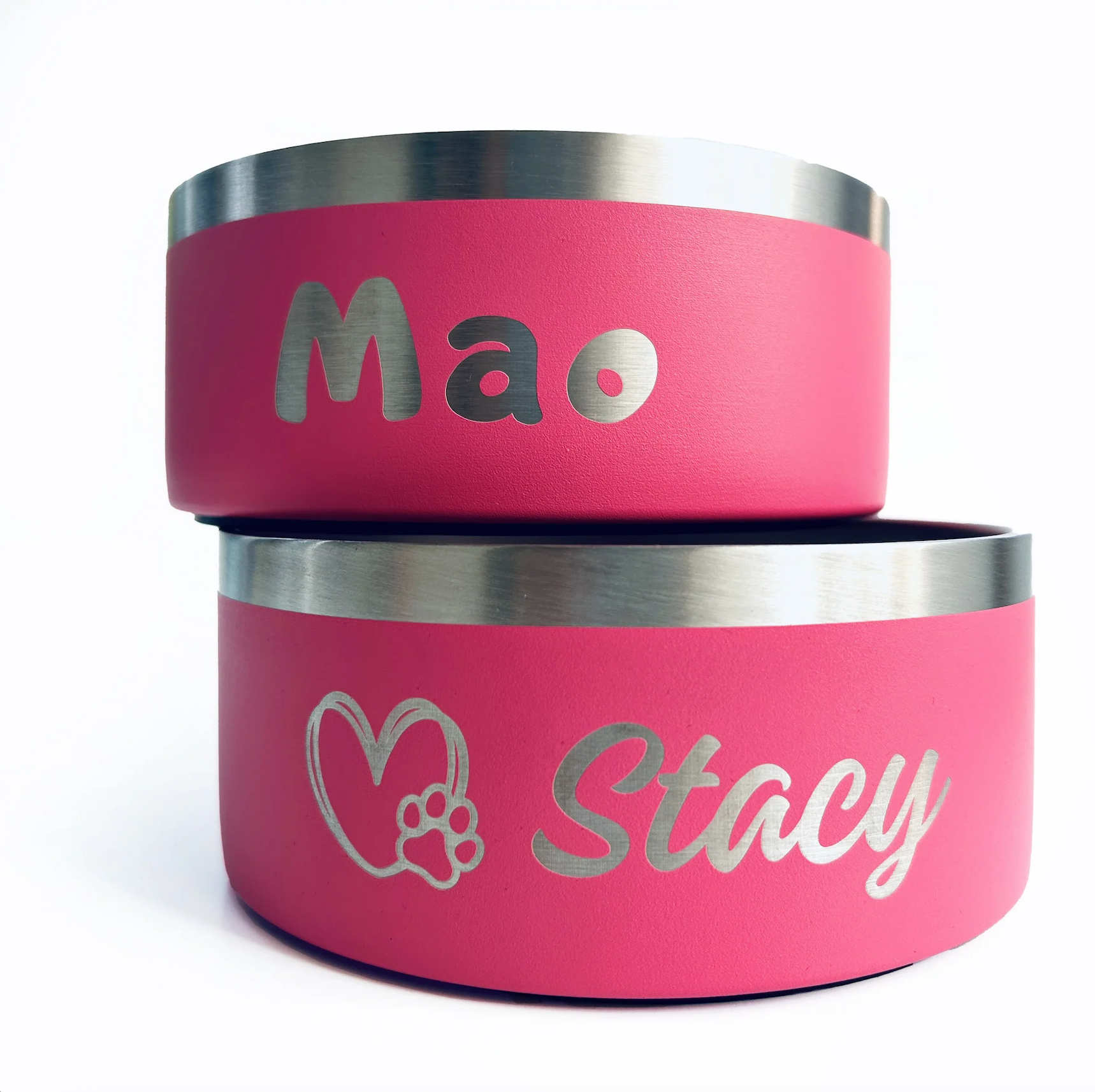 Personalized Pink Bowl