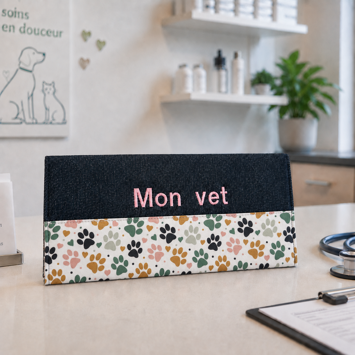 Protège carnet de vaccination Lolikö Pattes multi
