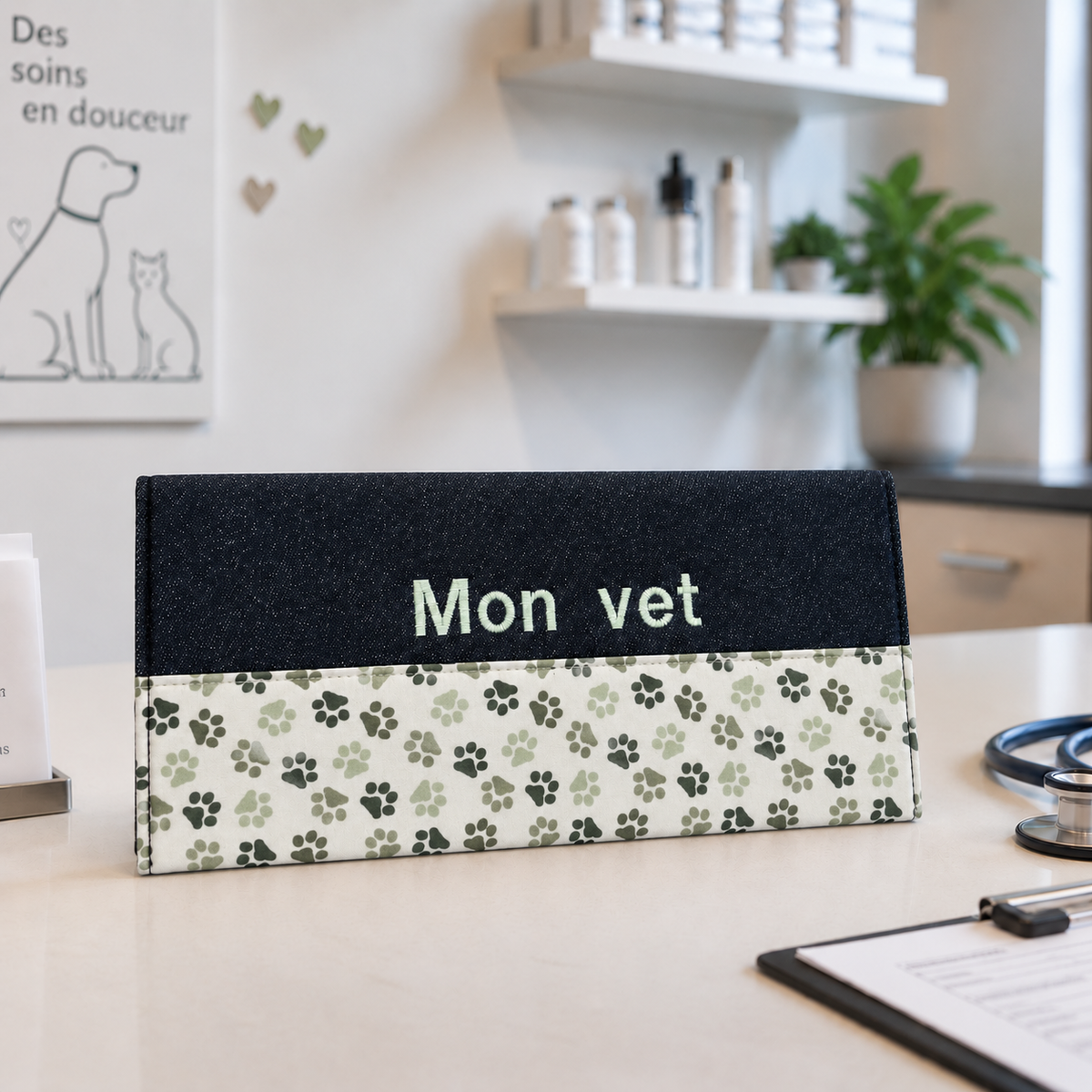Protège carnet de vaccination Lolikö Pattes vertes