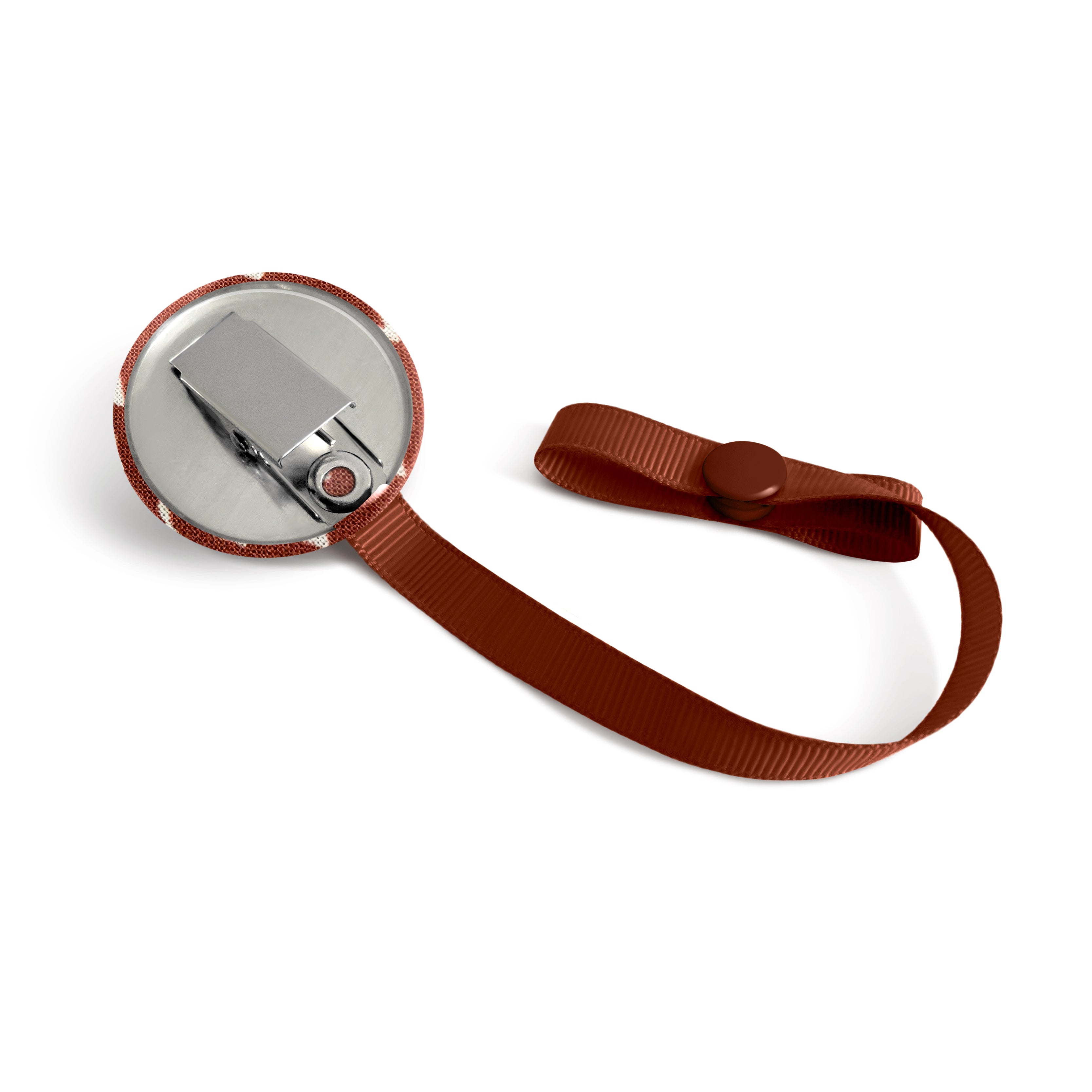 Lolikö Brown Heart Pacifier Clip