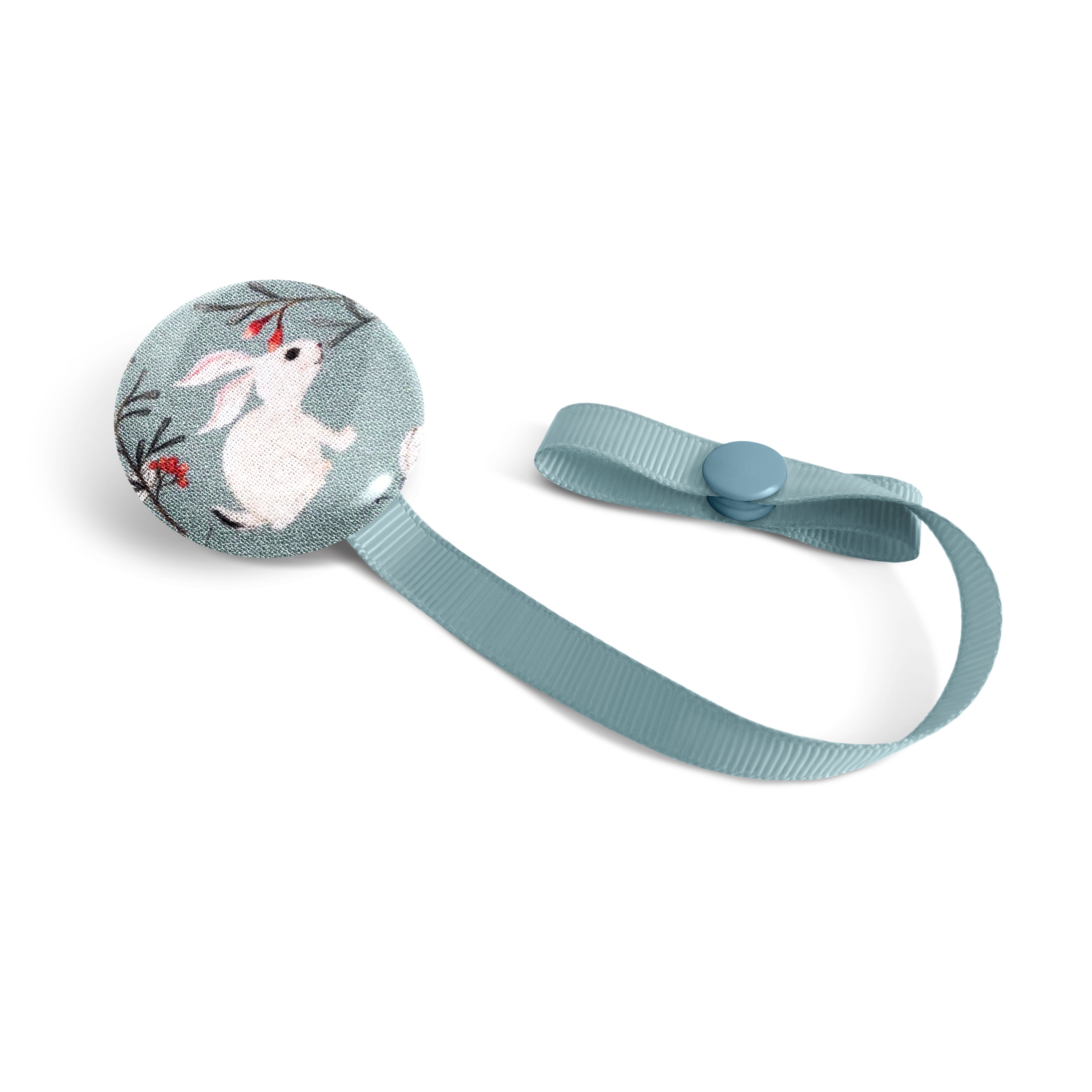 Lolikö Blue Rabbit Pacifier Clip