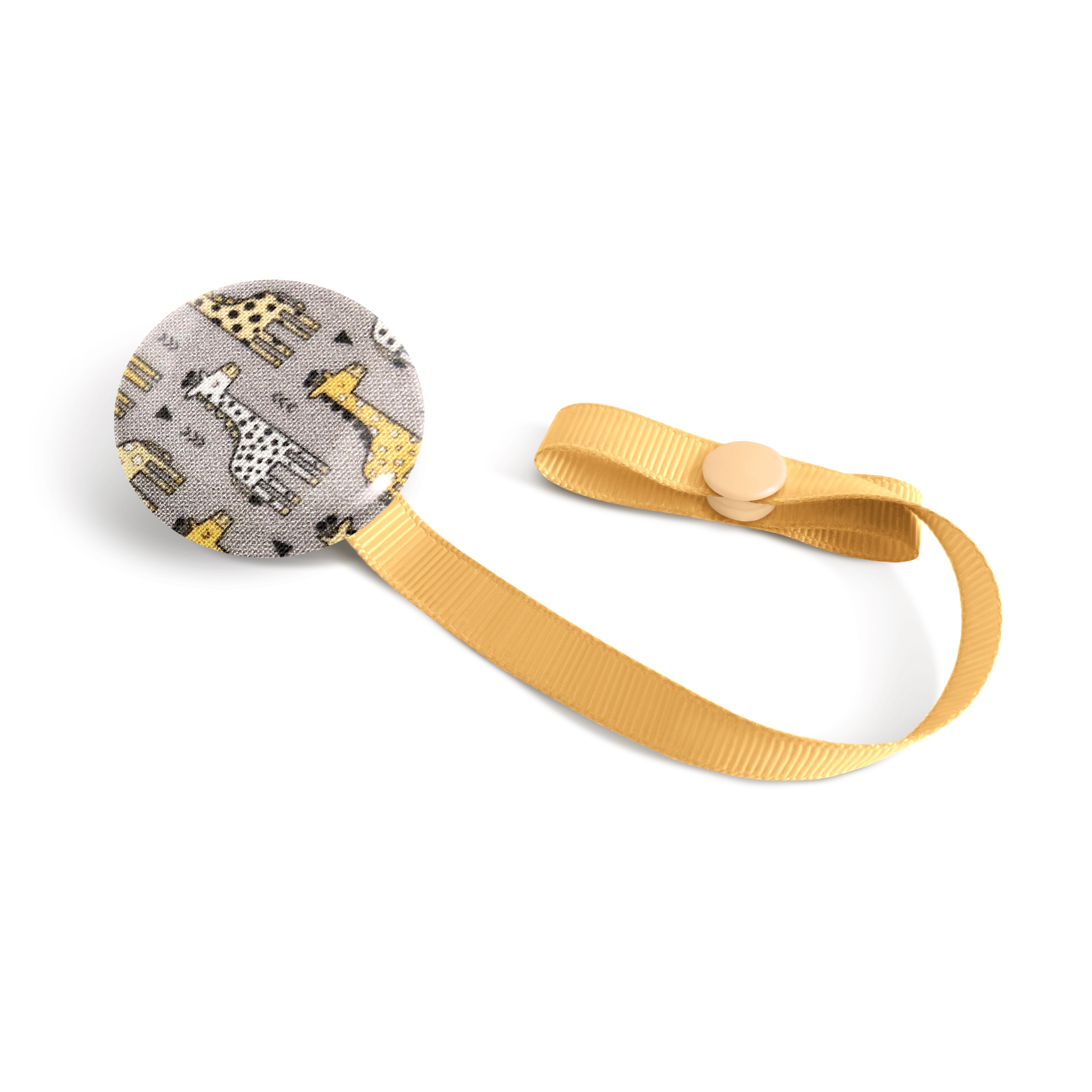 Lolikö Yellow Giraffe Pacifier Clip