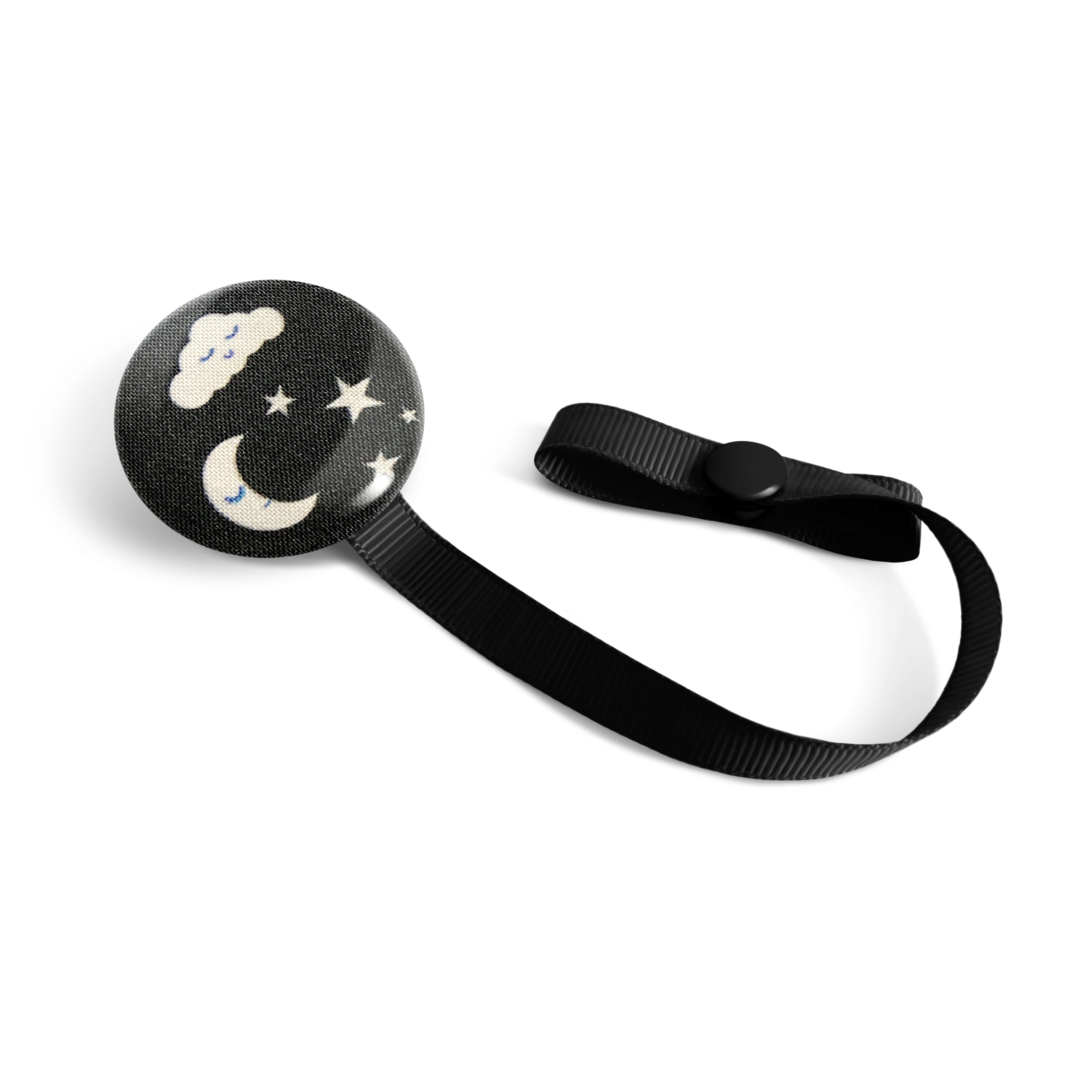 Lolikö Black Moon Pacifier Clip