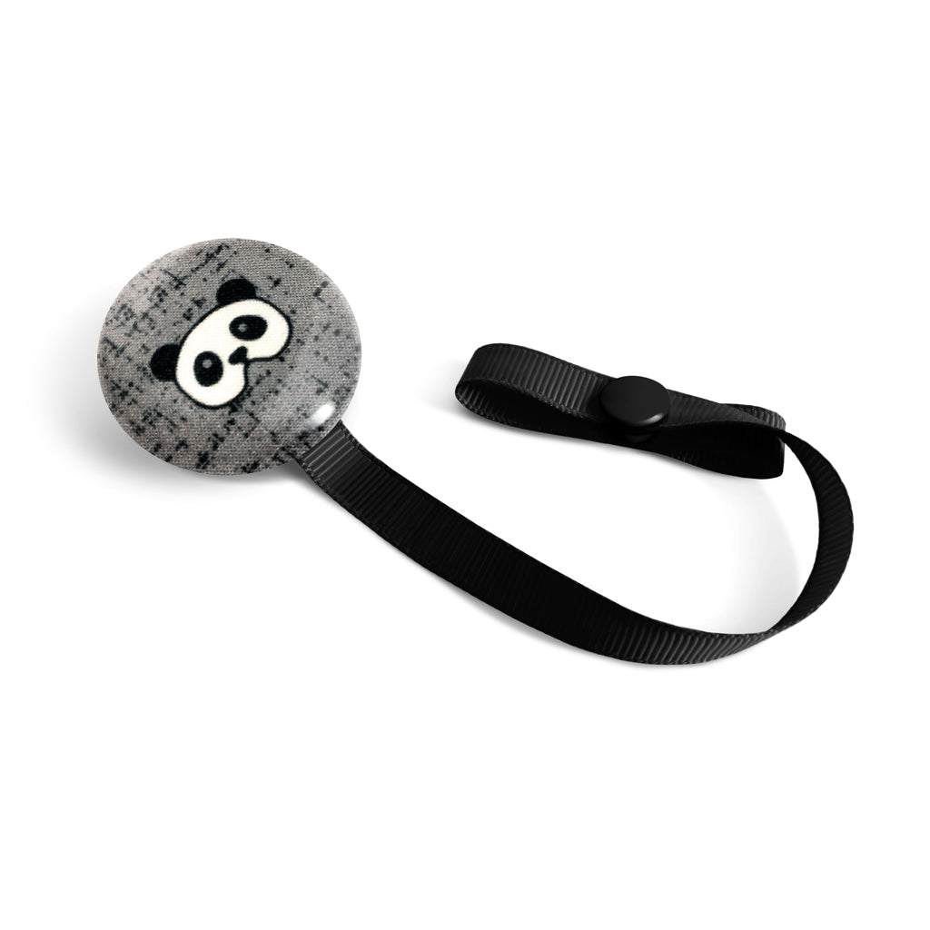 Lolikö Panda Grey Pacifier Clip