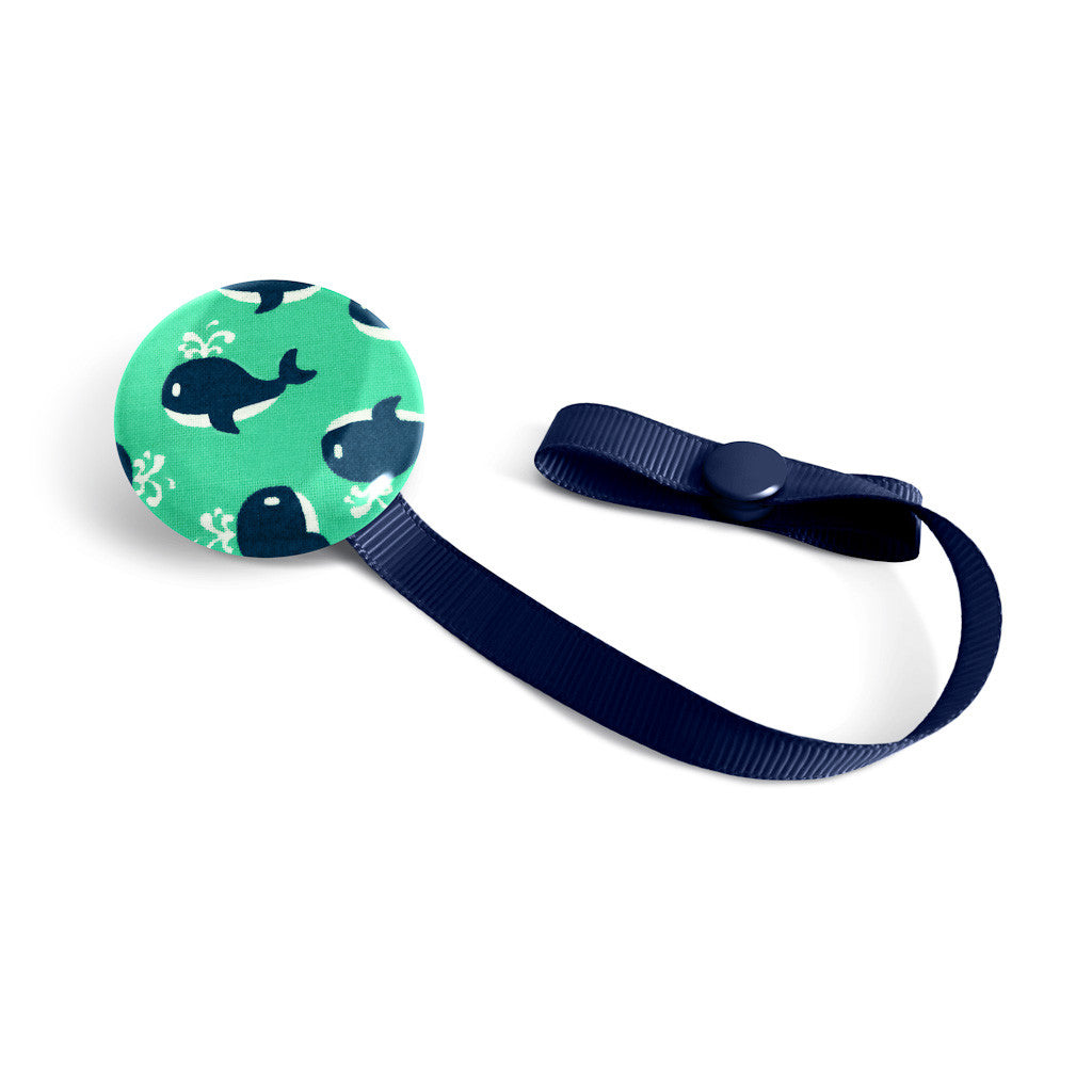 Pacifier clip blue whale