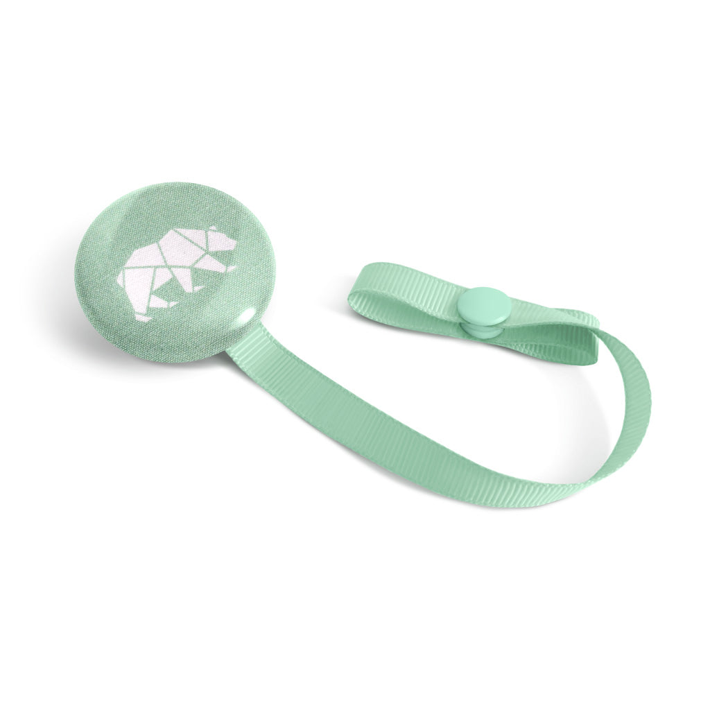 Lolikö Pacifier Clip / Turquoise Bear