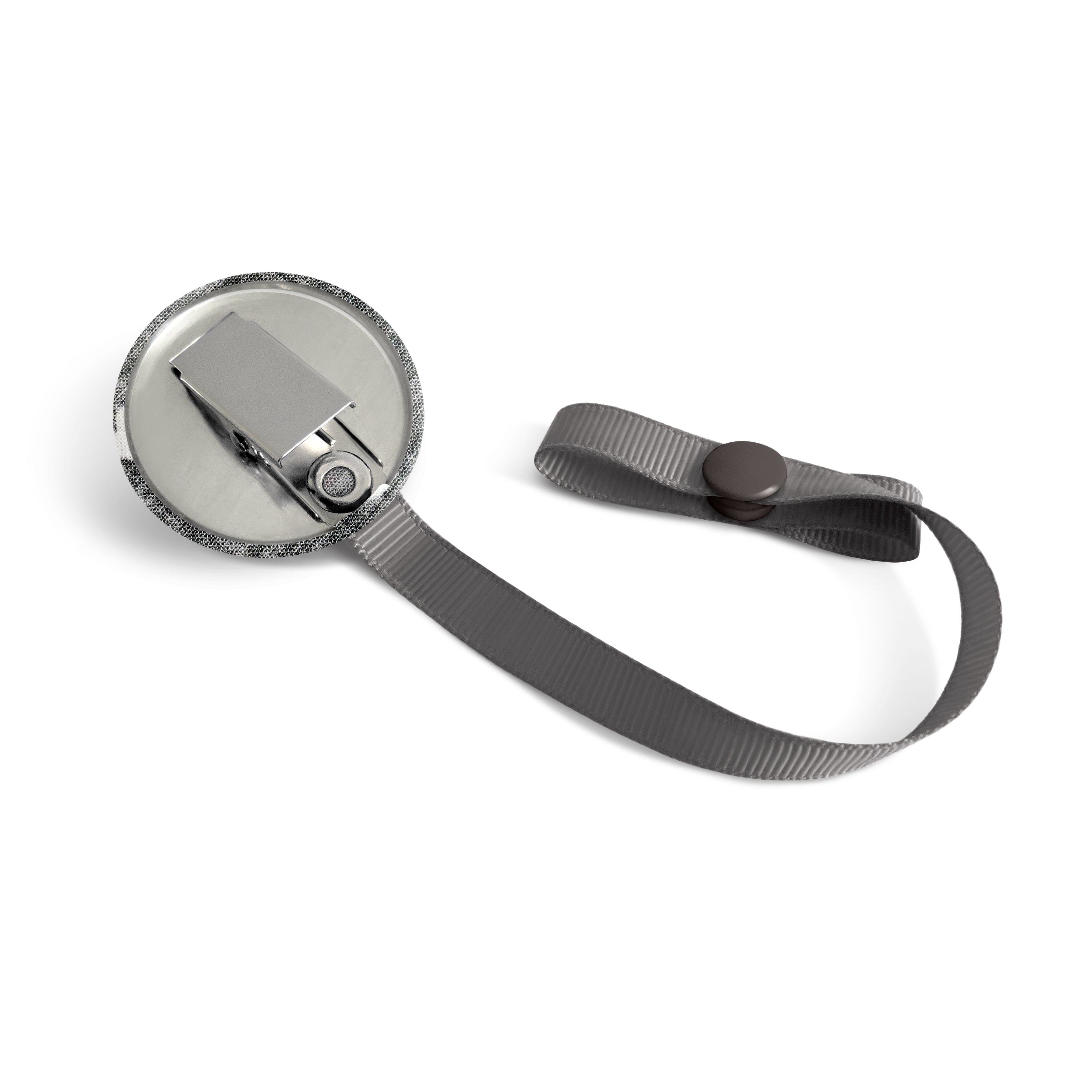 Lolikö Grey Heart Pacifier Clip