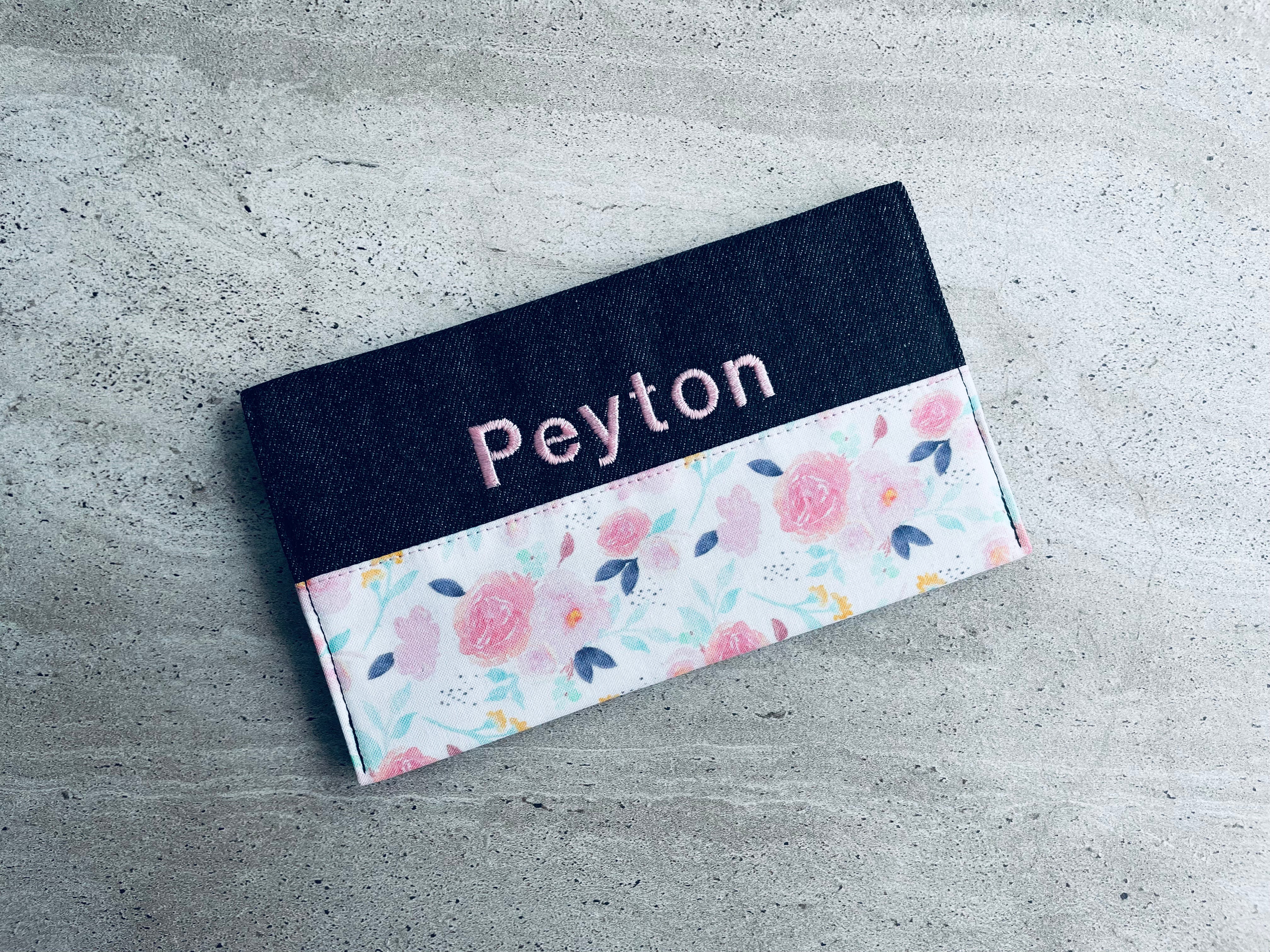 PEYTON embroidered notebook cover as is