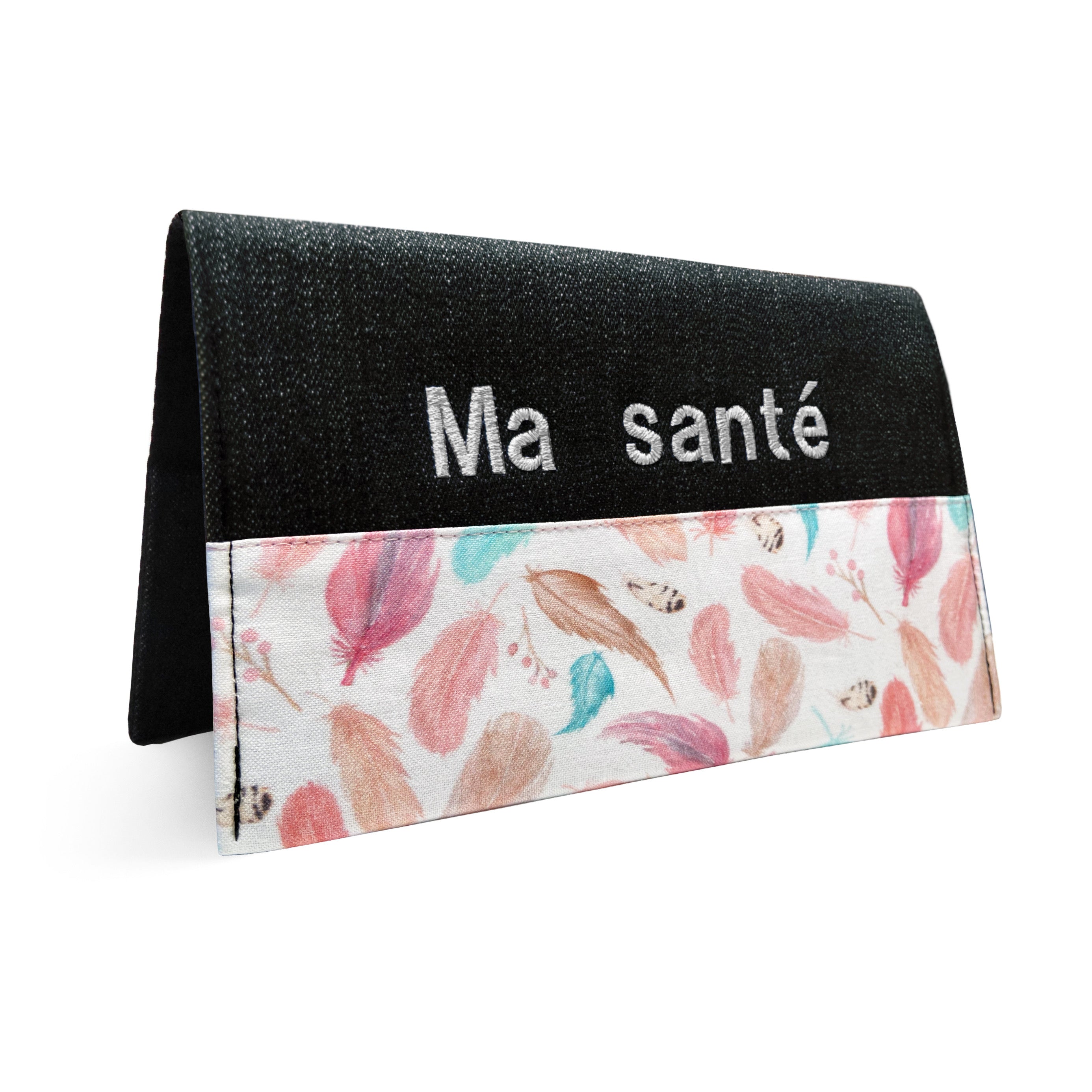 Protège carnet de santé Lolikö Plume rose