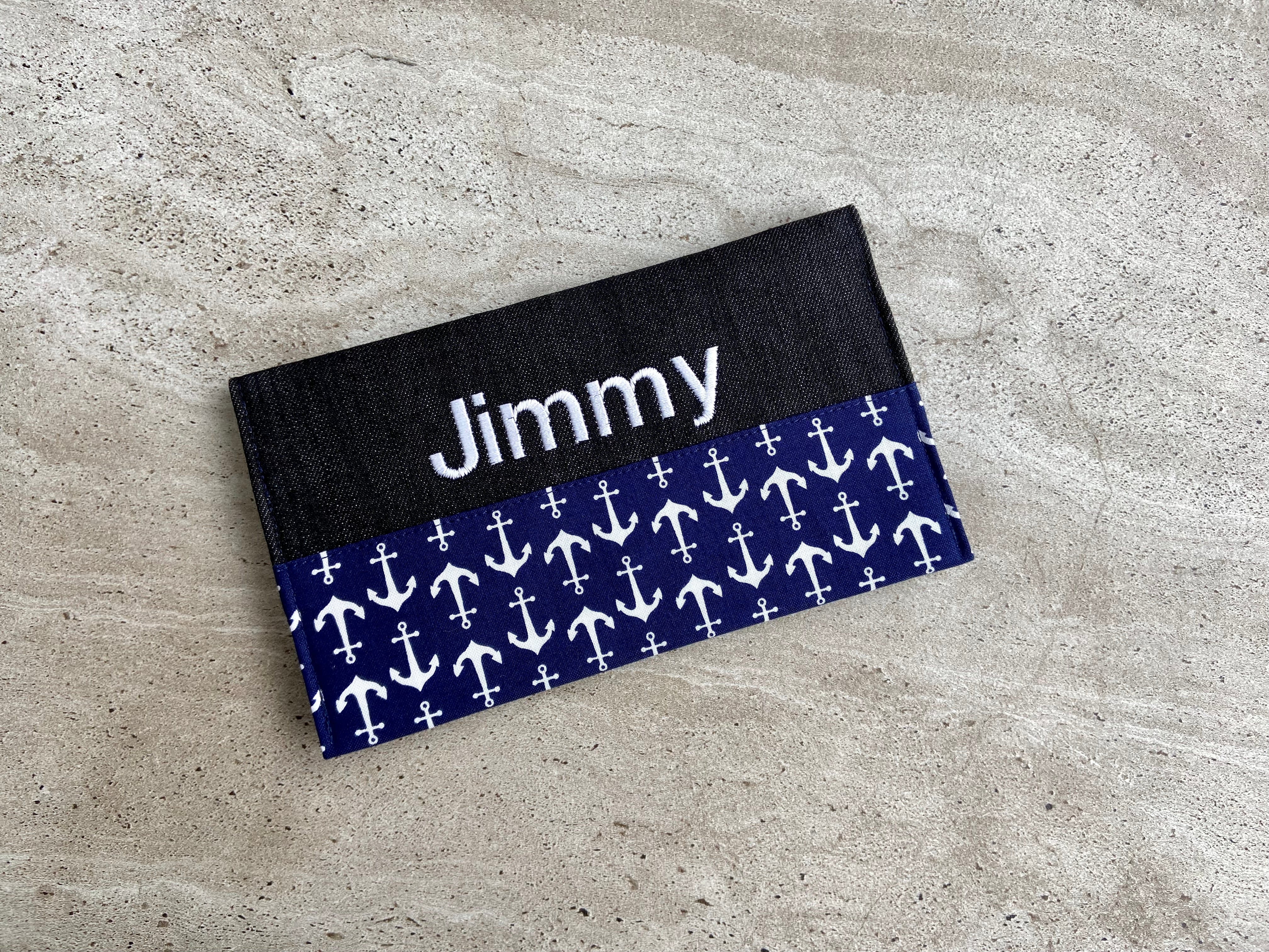 Protège carnet brodé JIMMY tel quel