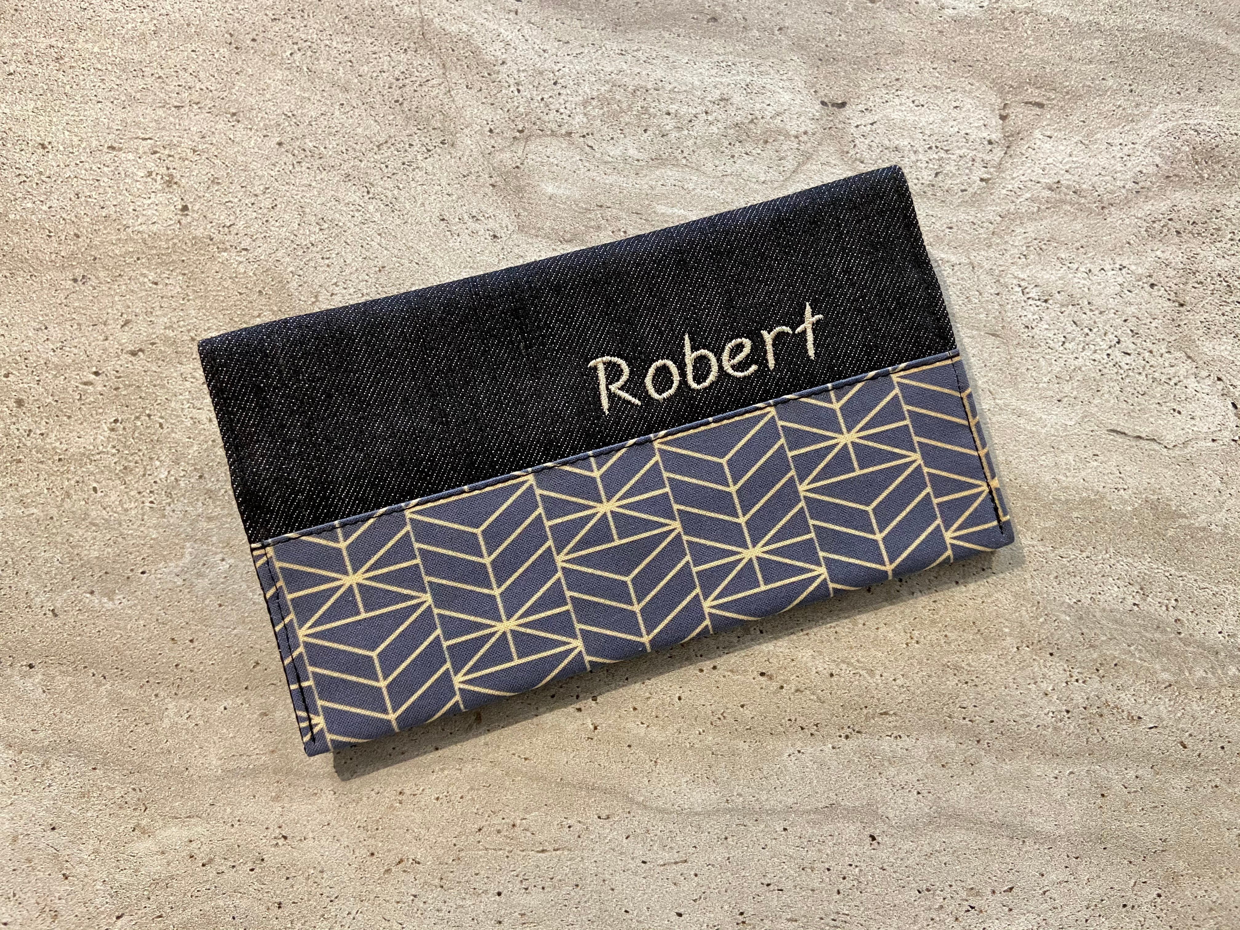 ROBERT embroidered notebook cover as is