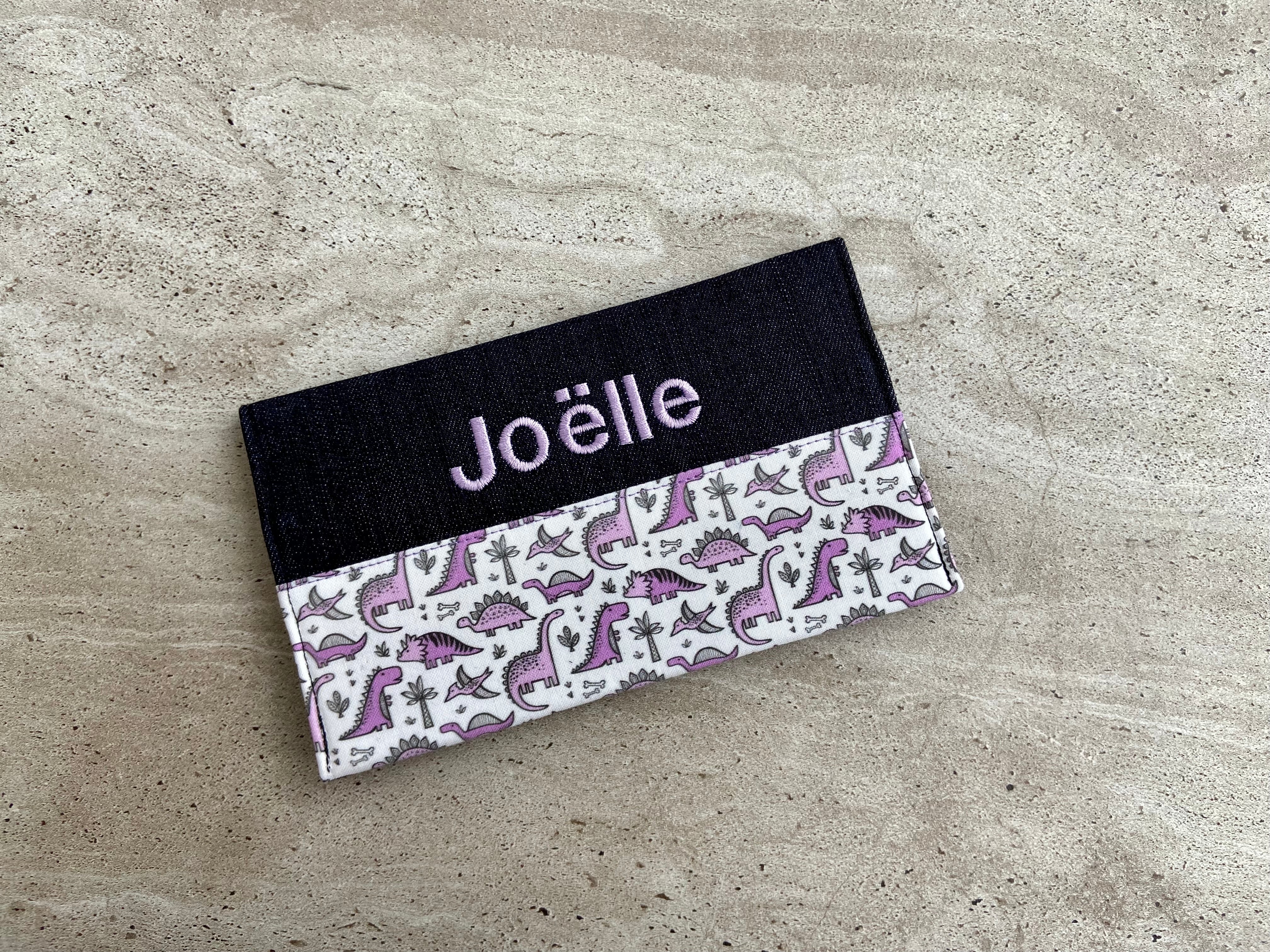 Protège carnet brodé JOËLLE tel quel