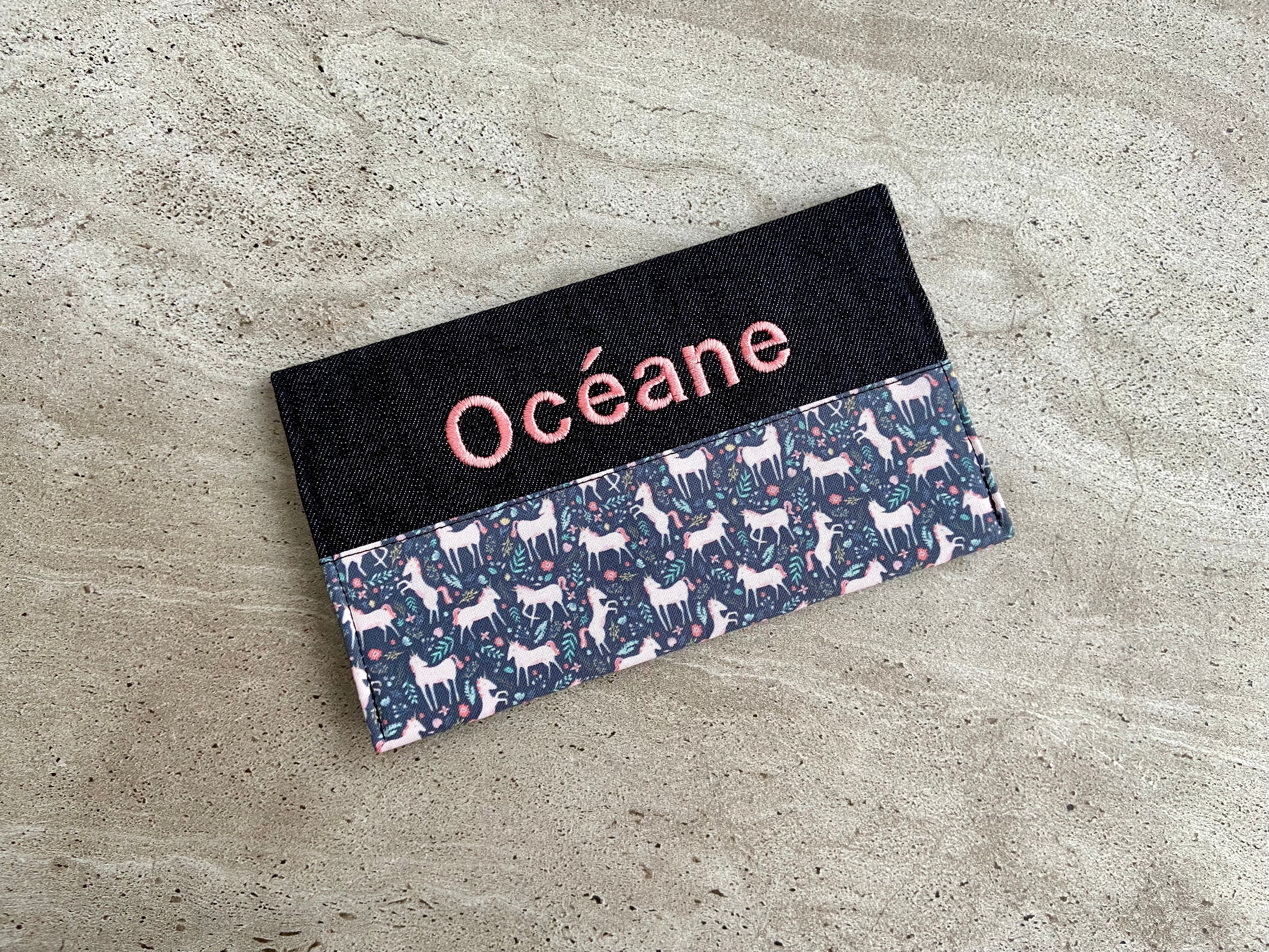 OCÉANE embroidered notebook cover as is