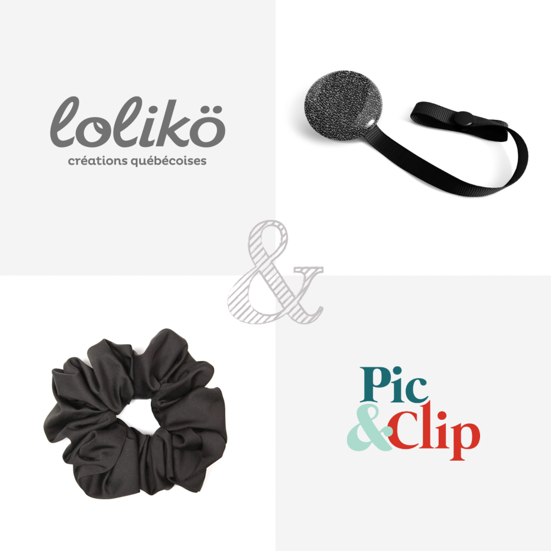 Black scrunchie duo