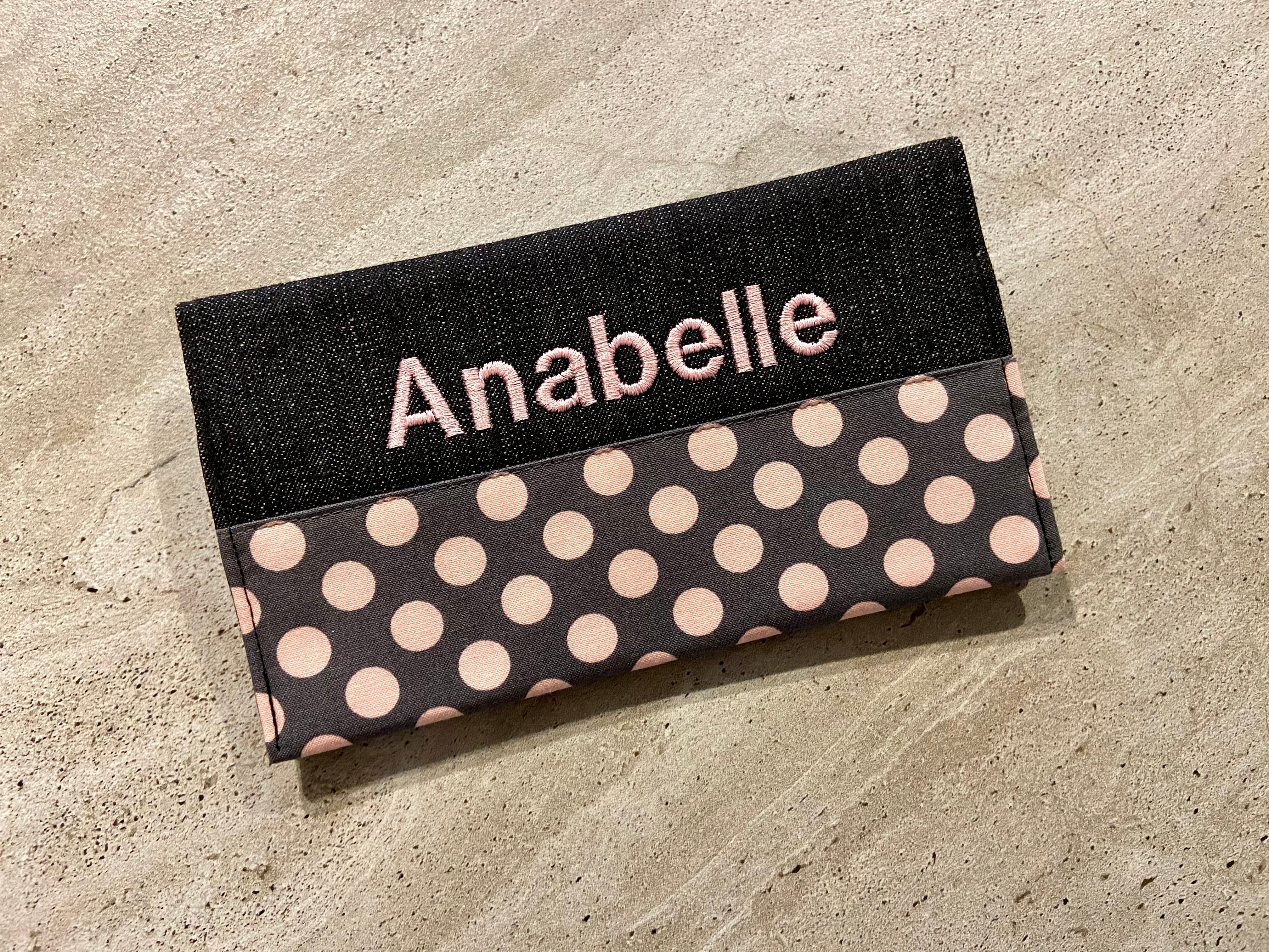 Protège carnet brodé ANABELLE tel quel